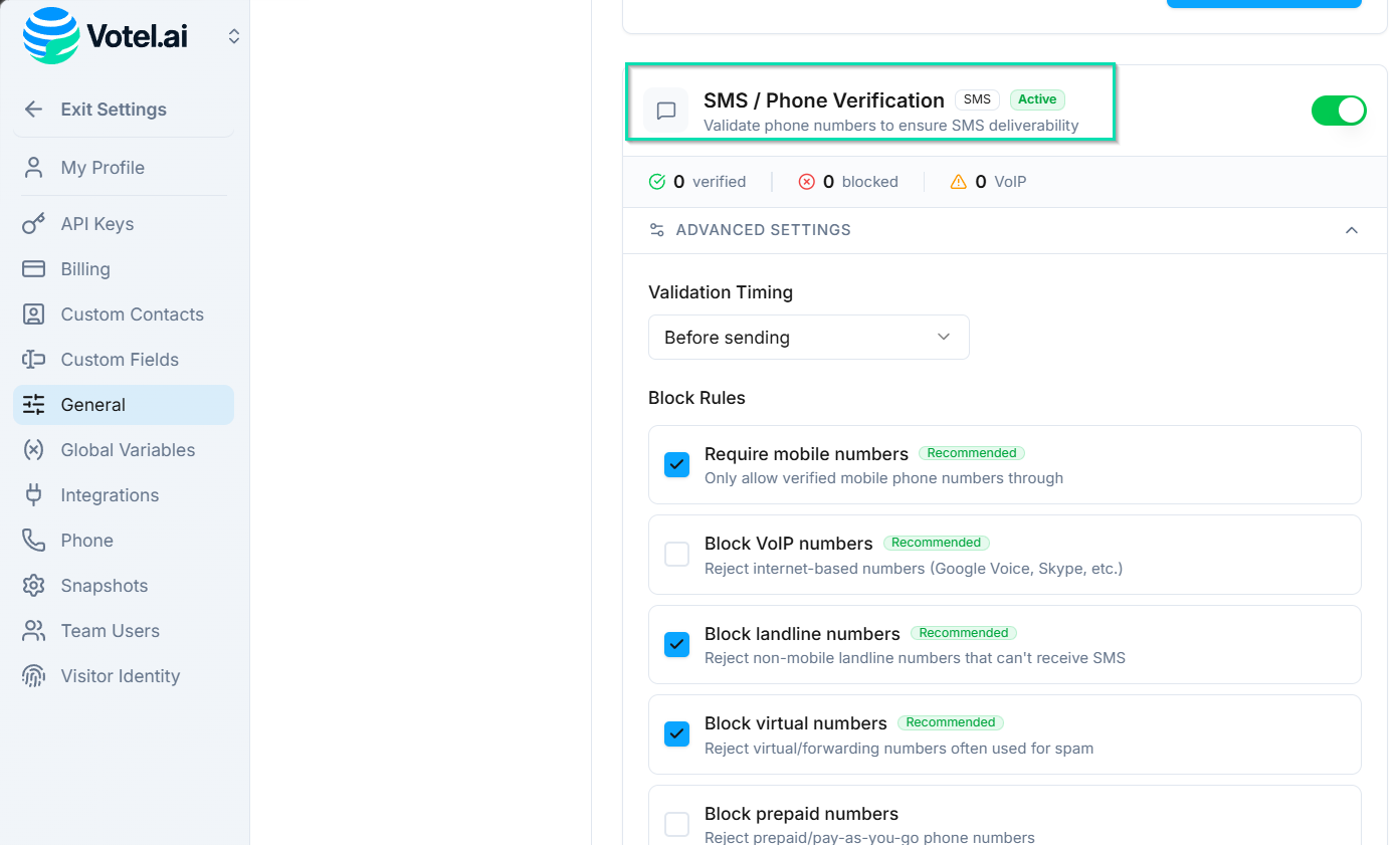 SMS-  Phone Verification